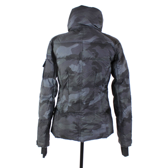 SAM. Freestyle Camo Jacket Grey Black Down Insulated Puffer Coat Camouflage S - Picture 6 of 8